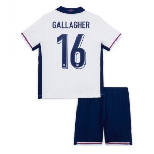 Fotbalové Dres Anglie Conor Gallagher #16 Dětské Domácí Oblečení ME 2024 Krátký Rukáv (+ trenýrky)